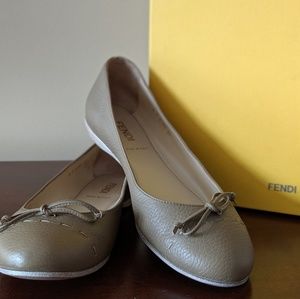 Fendi khaki flats
